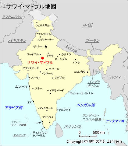 サワイ・マドプル地図