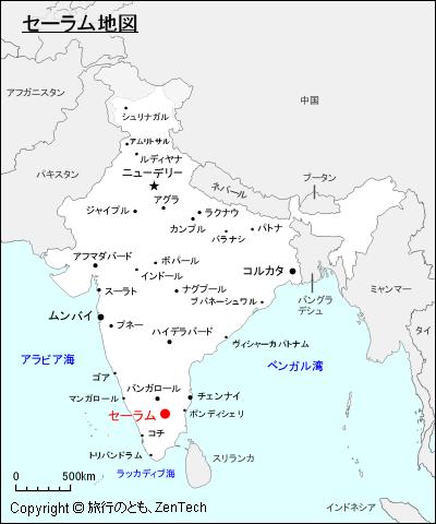 セーラム地図