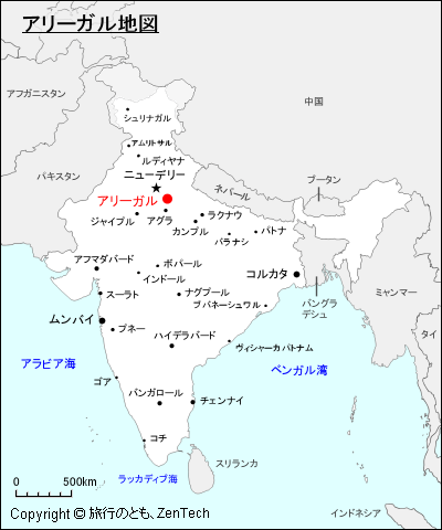 アリーガル地図
