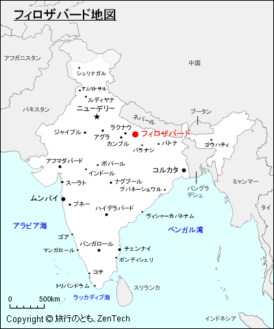 フィロザバード地図