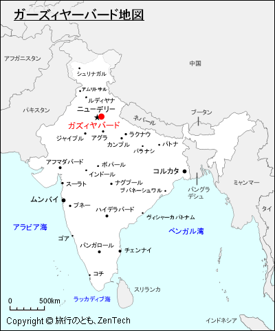 ガーズィヤーバード地図