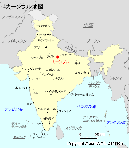 カーンプル地図