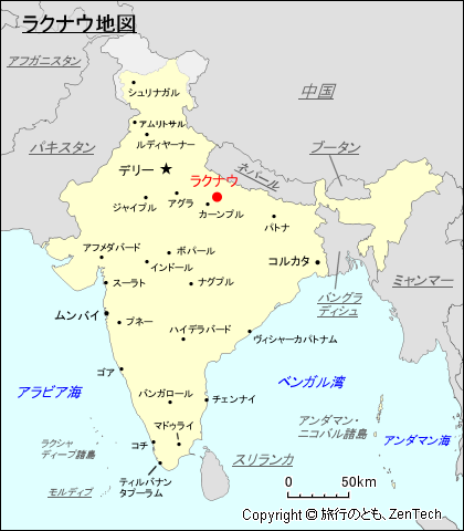 ラクナウ地図