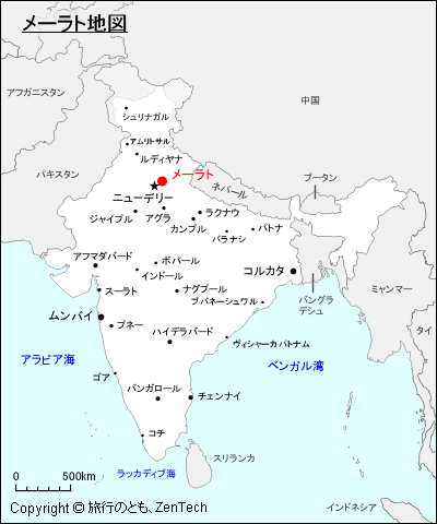 メーラト地図