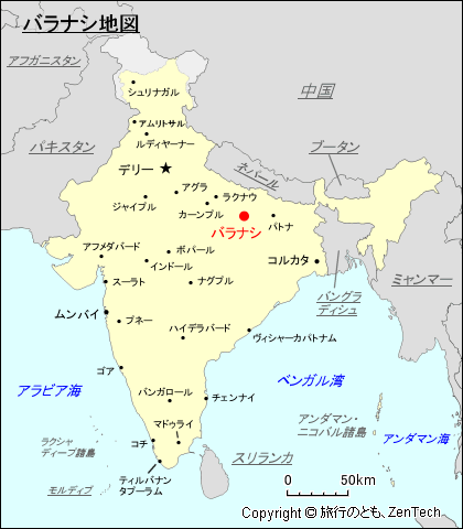 バラナシ地図