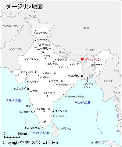 ダージリン地図