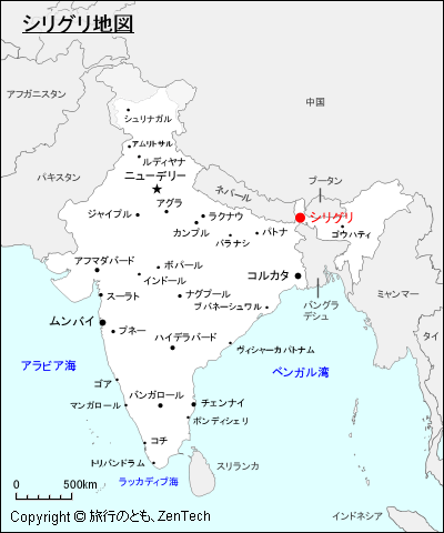 シリグリ地図