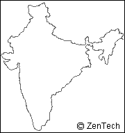 インド白地図