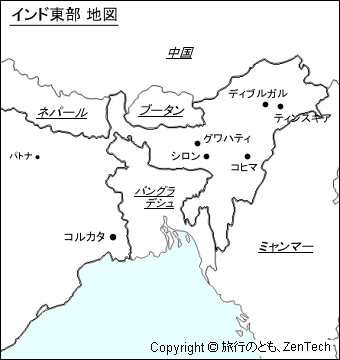 インド東部 地図