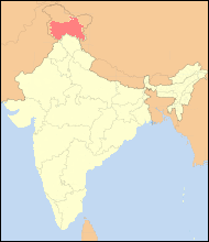 ジャンムー・カシミール州地図