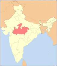 マディヤ・プラデーシュ州地図