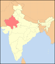 ラジャスタン州地図