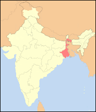 西ベンガル州地図