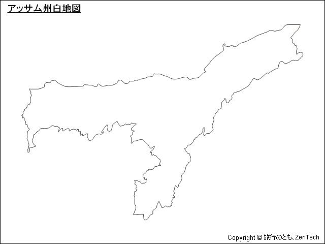 アッサム州白地図
