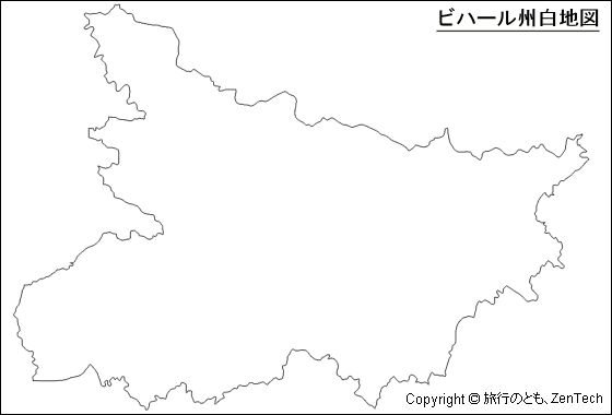 ビハール州白地図
