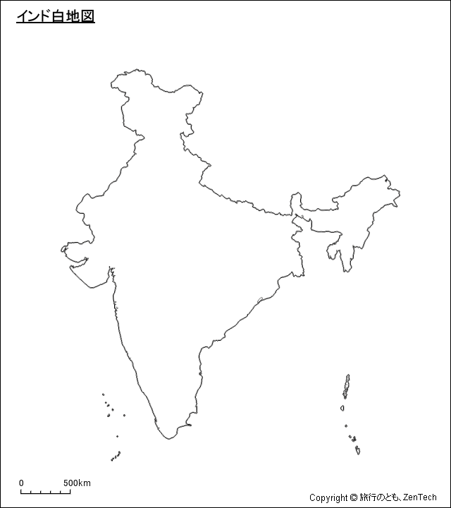 インド白地図
