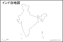 インド白地図