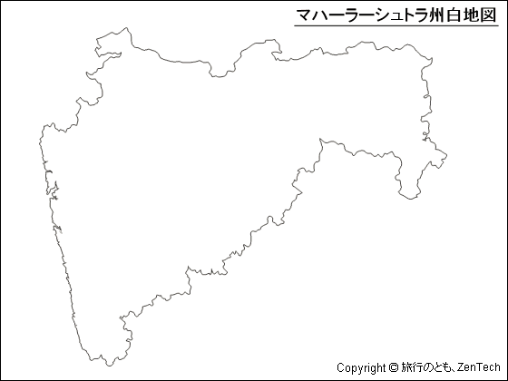 マハーラーシュトラ州白地図