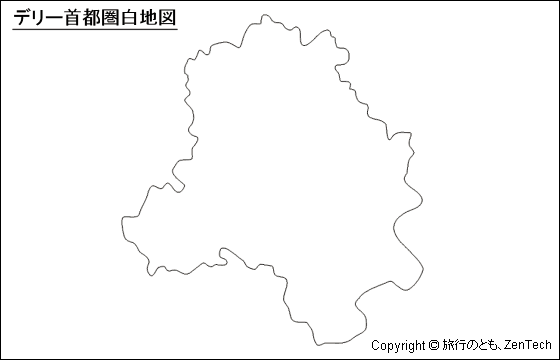 デリー首都圏白地図