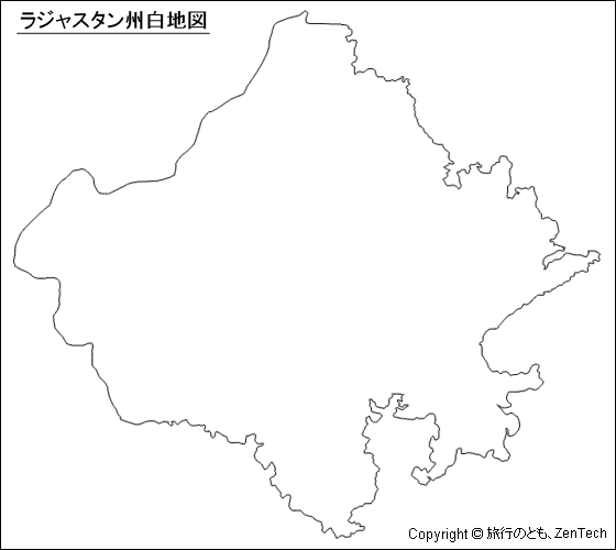 ラジャスタン州白地図