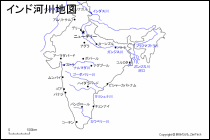 インド河川地図