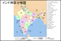 インド州区分地図