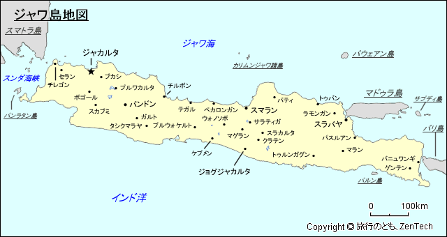 ジャワ島地図