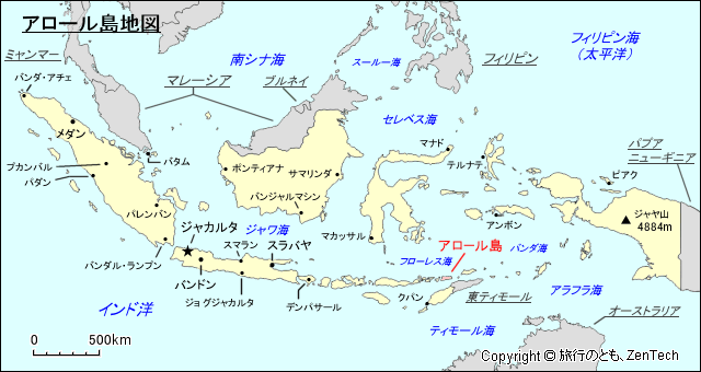 アロール島地図