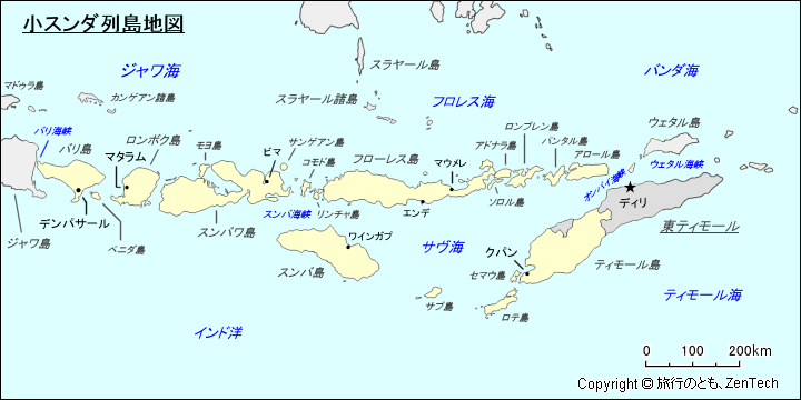 小スンダ列島地図