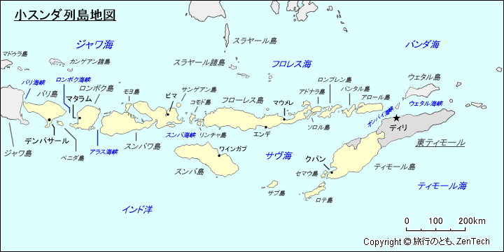 小スンダ列島地図