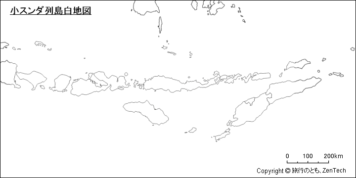 小スンダ列島白地図