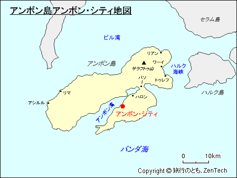 アンボン島アンボン・シティ地図