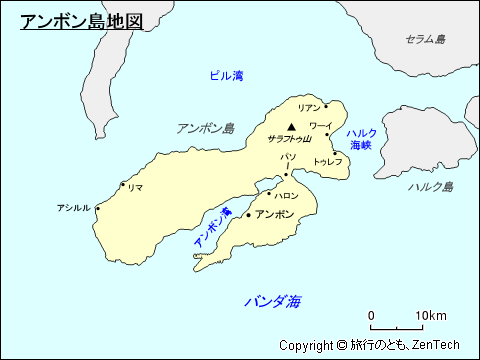 アンボン島地図