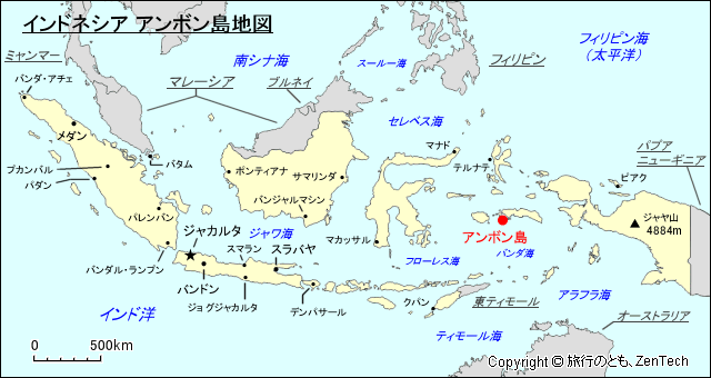 インドネシア アンボン島地図