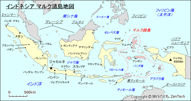 インドネシア マルク諸島地図