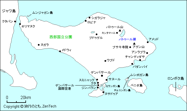 バリ島地図