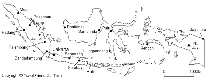 インドネシア白地図 旅行のとも Zentech
