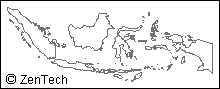 国境と海岸線のみインドネシア白地図