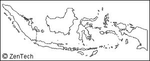 インドネシア白地図 小サイズ
