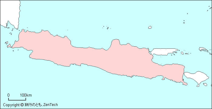 ジャワ島白地図