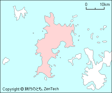コモド島白地図