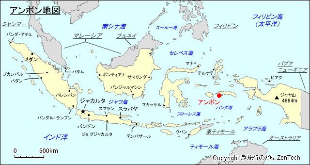 アンボン地図