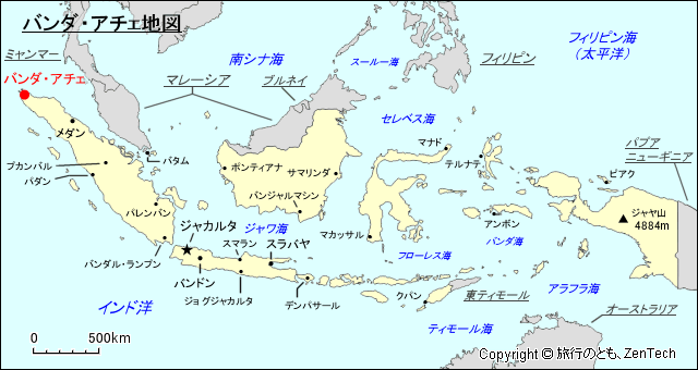 バンダ・アチェ地図