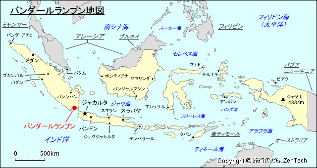 バンダールランプン地図