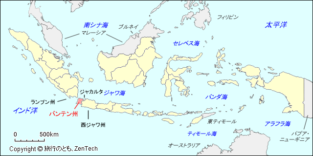 バンテン州地図