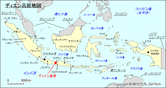 ディエン高原地図