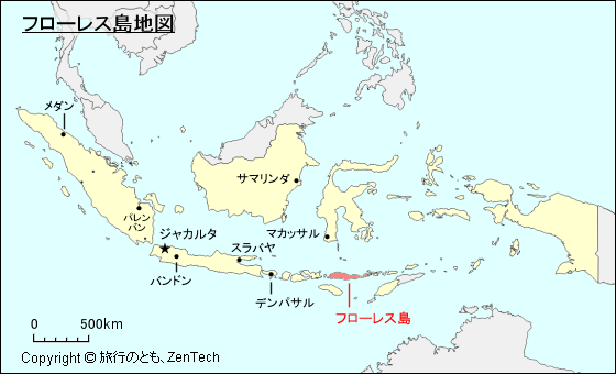 フローレス島地図