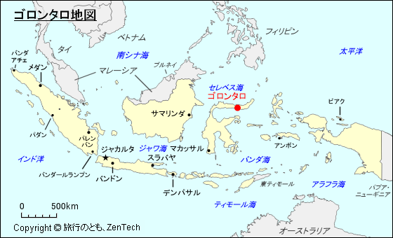 ゴロンタロ地図