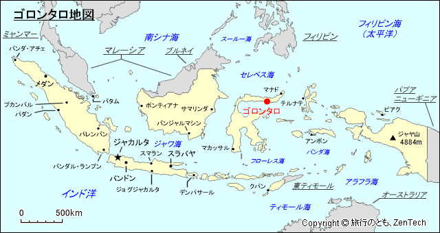 ゴロンタロ地図