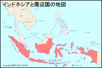 インドネシア地図 旅行のとも Zentech